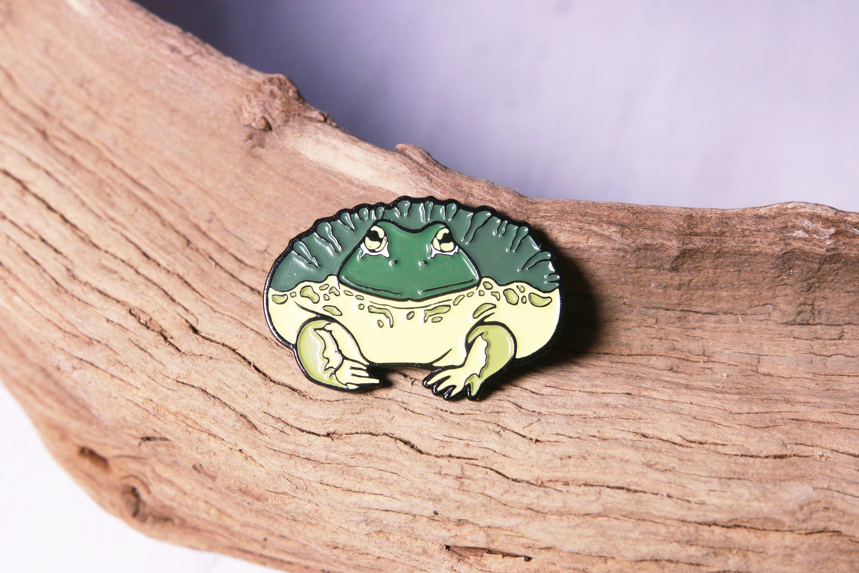 Giant African Bullfrog Pixie Frog Soft Enamel Lapel Pin