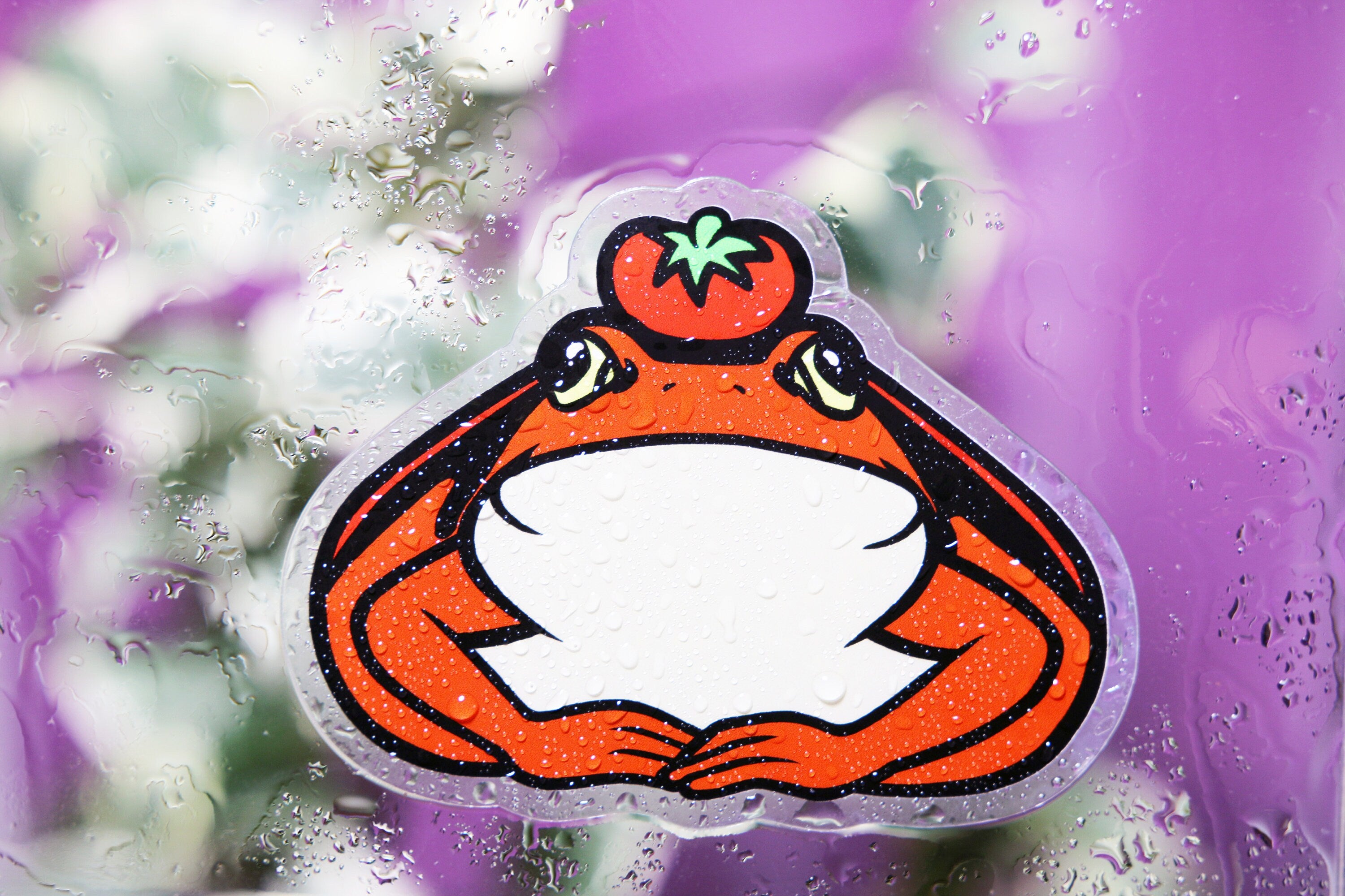 Tomato Frog Clear Sticker