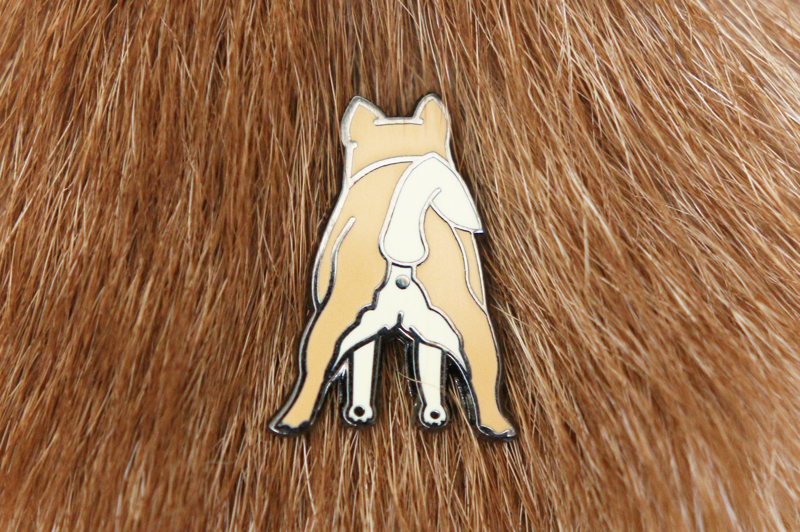 Shiba Inu Pooping Hard Enamel Lapel Pin